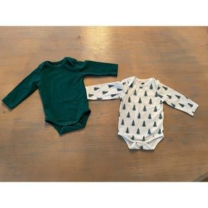 Monica & Andy Evergreen Onesies (never worn)